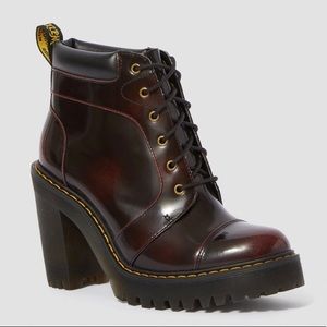 Doc Marten Averil Arcadia Leather Heeled Ankle Boots